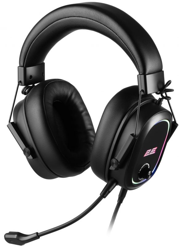 Гарнітура ігрова 2E GAMING HG320 V2, 7.1, USB-A, RGB, 2м, чорний