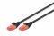 Патч-корд DIGITUS CAT 6 UTP, 0.5м, AWG 26/7, CCA, PVC, чорний