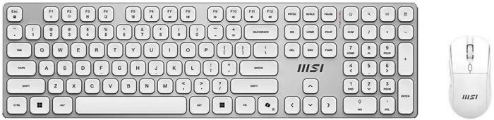 Комплект клавіатура та миша MSI FORGE K210 W COMBO WHITE UA, Wireless