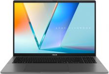 Ноутбук ASUS Vivobook S16 M3607GA-SH009 16" FHD OLED, AMD AI 7 445, 16GB, F512GB, UMA, NoOS, Сірий