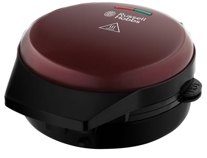 Мультимейкер Russell Hobbs Fiesta 950Вт, алюміній, 3 пластини, корпус-нержав.сталь/пластик, бордо