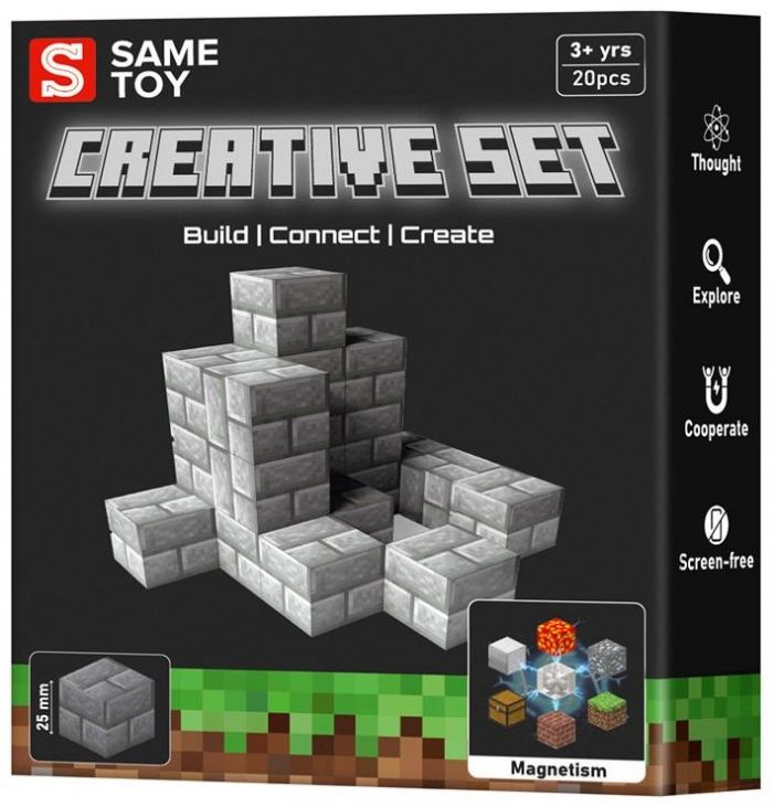 Магнітний конструктор Same Toy Creative Set Stone 20е