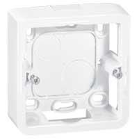 Коробка Legrand Mosaic, накладна, для супорта механізмів 080251, 2 модулі, 40мм, білий