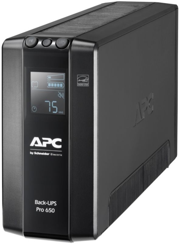 Джерело безперебійного живлення APC Back-UPS Pro 650VA/390W, LCD, RJ45, USB, 6xC13