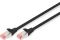 Патч-корд DIGITUS CAT 6 S-FTP, 0.5м, AWG 27/7, LSZH, чорний