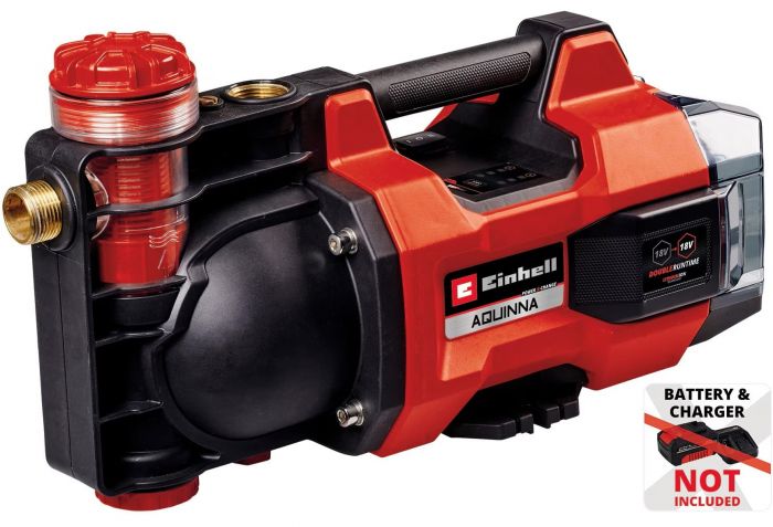 Насос відцентровий акумуляторний Einhell Professional AQUINNA 18/30 F LED, 18В, 3000л/год, вис. 28м, глиб. 6м, режими ECO/BOOST, 3.9кг