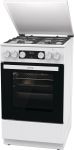 Плита Gorenje комбінована, 70л, 50x60см, IconLed, чавун, з кришкою, білий