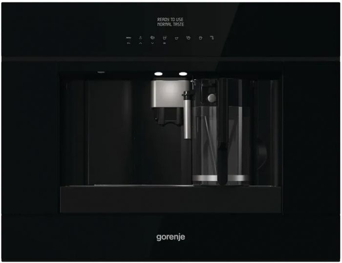 Кавомашина Gorenje вбудована, 1,8л, зерно+мелена, автомат.капуч, дисплей, сернор.керування, підсвітка, чорний