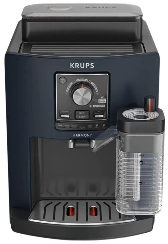 Кавомашина Krups Harmony Milk 1.7л, зерно, автомат.капучинатор, авторецептів - 5, синій