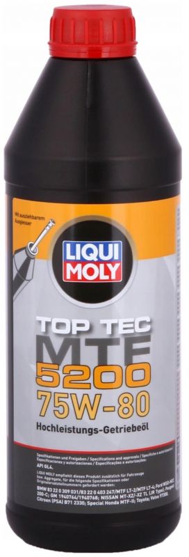 Олива трансмісійна Liqui Moly Top Tec 5200 75W-80 MTF GL-4 1л (LQ 20845)