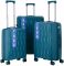 Набір валіз 2E, M7979, поліпропілен, (L+M+S), блискавка anti theft, 4 колеса, кодовий замок, блакитний