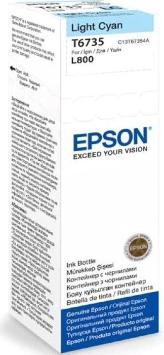 Контейнер з чорнилом Epson T6735 EcoTank L1800/L800/L800/L805/L810/L850 light cyan