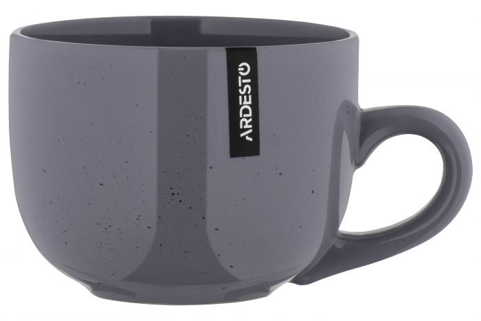 Чашка ARDESTO Bagheria Grey, 480мл, кераміка, сірий