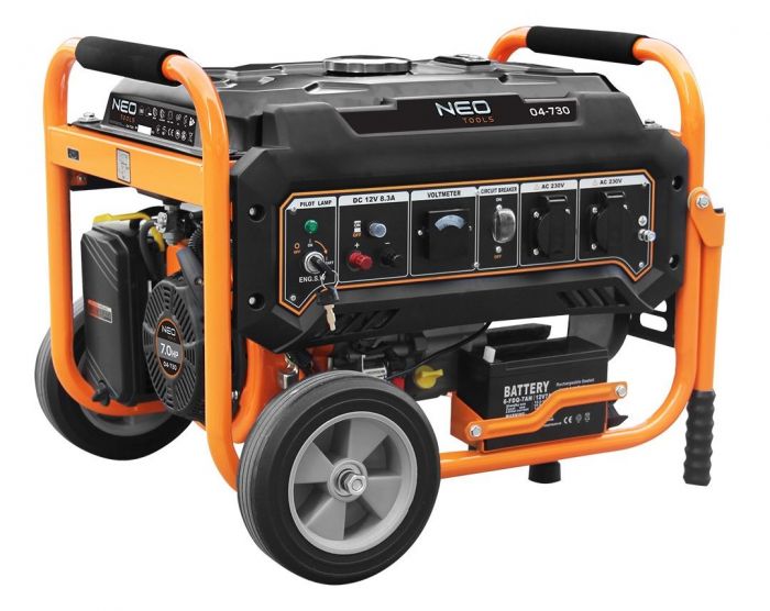 Генератор бензиновий Neo Tools 230В, 2.8/3кВт, електростартер, 45кг