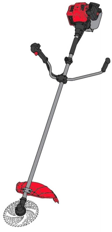 Тример садовий бензиновий Vitals Master BK 523n ES 1.5кВт/2.0к.с. 52см3 25.5см ніж/ліска 43см електростартер 9.7кг