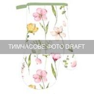 Рукавичка ARDESTO Spring flowers 18х30см, 100% поліестер (верх), 100% бавовна (низ), білий