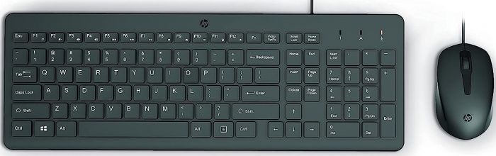 Комплект клавіатура та миша НР 150, USB-A, EN/UK, чорний