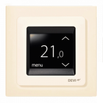 Терморегулятор Devi Devireg Touch 5...45 °C для теплої підлоги сенсорний вбудований дротовий датчик 16A 230В слонова кістка