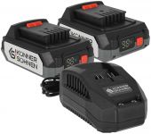 Набір акумулятора та зарядного пристрою Konner&Sohnen KS 20V2-1-DUAL 20В 2х2А·год