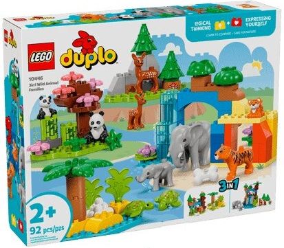 Конструктор LEGO DUPLO Town Сімейства диких тварин 3-в-1
