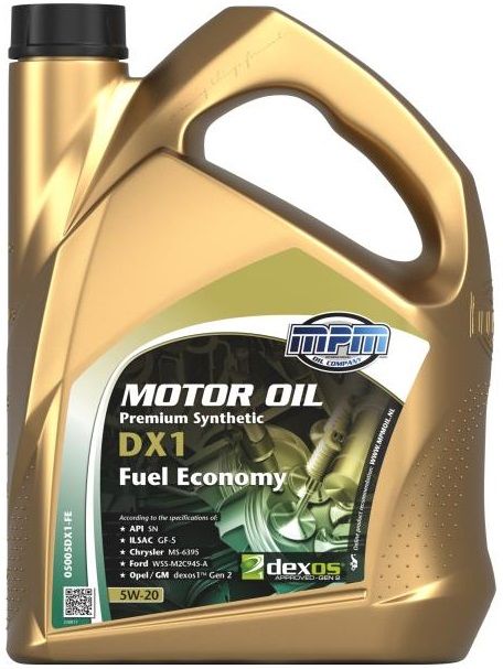 Олива моторна MPM Premium Synthetic DX1 Fuel Economy 5W-20 5л (05005DX1-FE)