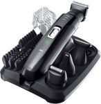 Набір для стрижки Remington Groom Kit, для бороди, вусів, голови і носа, акум., насадок-10, титан.напил., чорний