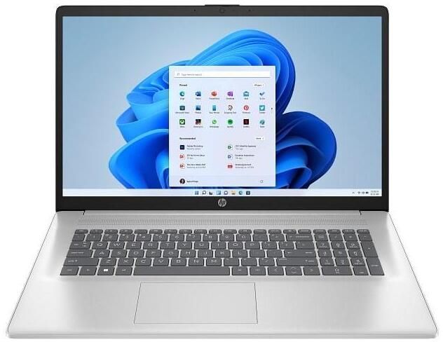Ноутбук HP 17-cp2046ua 17.3" FHD IPS AG, R5-7520U, 16GB, F512GB, UMA, Win11H, сріблястий