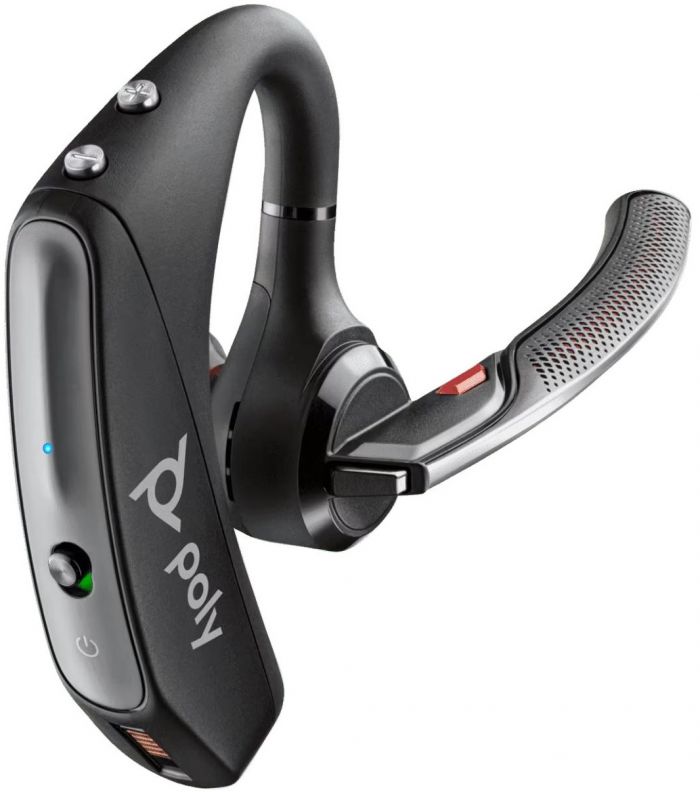 Гарнітура комп'ютерна стерео In-ear Poly Voyager 5200 UC з адаптером BT600, USB-A, Bluetooth, всеспрямований, Acoustic fence, чорний