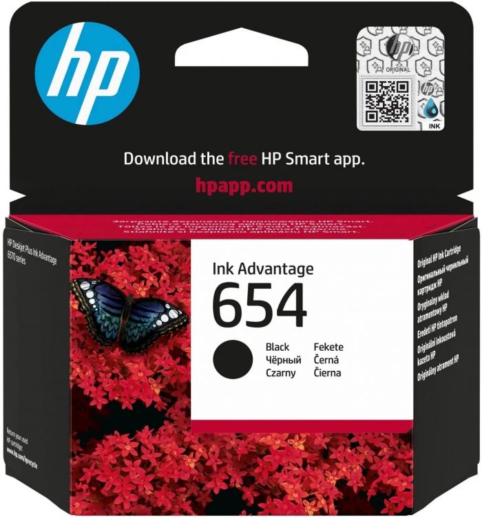 Картридж із друкуючою головкою струменевий HP No.654 DJ IA 2976/4376/6575 Black
