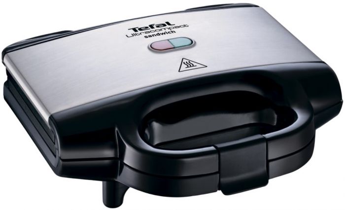 Сендвічмейкер Tefal Ultracompact 700Вт, 1 пластина-сендвіч, корпус-нержав.сталь/пластик, чорний