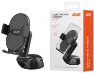 Автомобільний тримач смартфона 2Е Smart 3.5-6.7", чорний