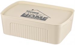 Ящик з кришкою для зберігання ARDESTO 45.5х31х14см, 13л, пластик PP, бежевий