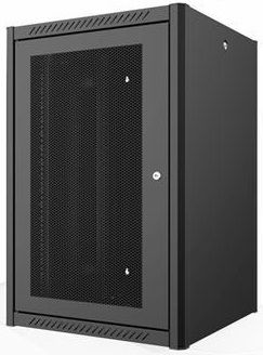 Шафа MIRSAN 19", 6U, WTN, перфорація 80%, 600x450 мм, 2т.кріпл, максимально 100 кг, чорна