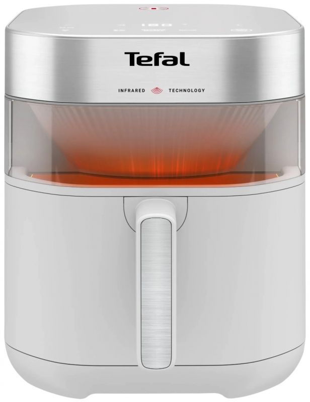 Мультипіч Tefal Easy Fry Infrared, 1850Вт, чаша-7л, сенсорне керув., 8 програм, з віконцем, пластик, світло-сірий