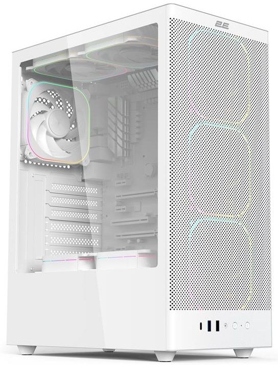 Корпус 2E GAMING  Iconic V8210W  без БЖ, 1xUSB3.0, 1х USB 2.0, 1xUSB Type-C, 4x120мм ARGB, VGA 325мм, LCS ready, контролер з пультом, TG Side Panel, ATX, білий