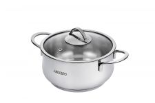 Каструля зі скляною кришкою ARDESTO Black Mars,  2.3л, нержавіюча сталь