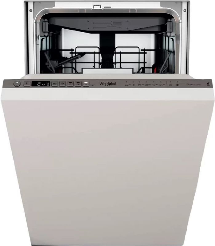 Посудомийна машина Whirlpool вбудована, 10компл., D, 45см, дисплей, інвертор, 3й кошик, білий
