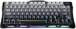 Клавіатура механічна GravaStar Mercury K1 80keys, GravaStar x Kailh Cheery Pink, EN, BT/WL/USB, чорний