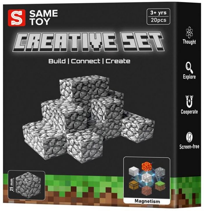 Магнітний конструктор Same Toy Creative Set Cobblestone 20ел
