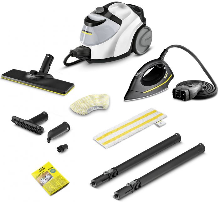 Пароочисник Karcher SC 5 EasyFix Iron, 2250Вт, 1500мл, 4.2Бар, праска,швабра, білий