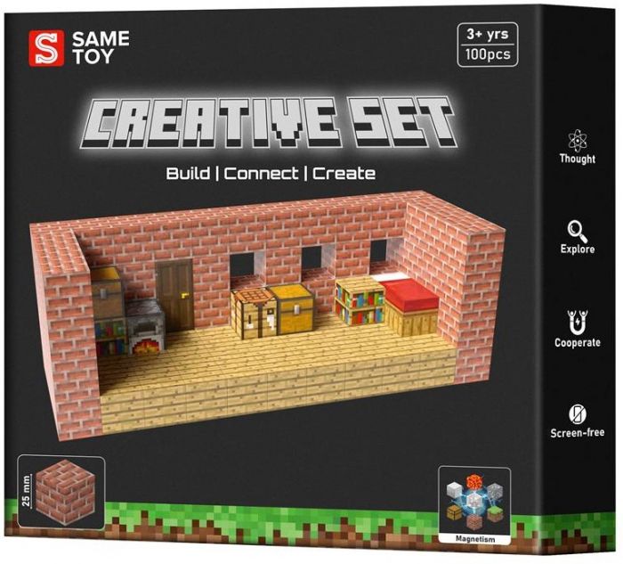 Магнітний конструктор Same Toy Creative Set Brick House 100ел
