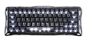 Клавіатура магнітна GravaStar Mercury V60 Pro 60keys, UFO Magnetic Gaming, 8K, USB-A, RGB, Cyber Frost Black