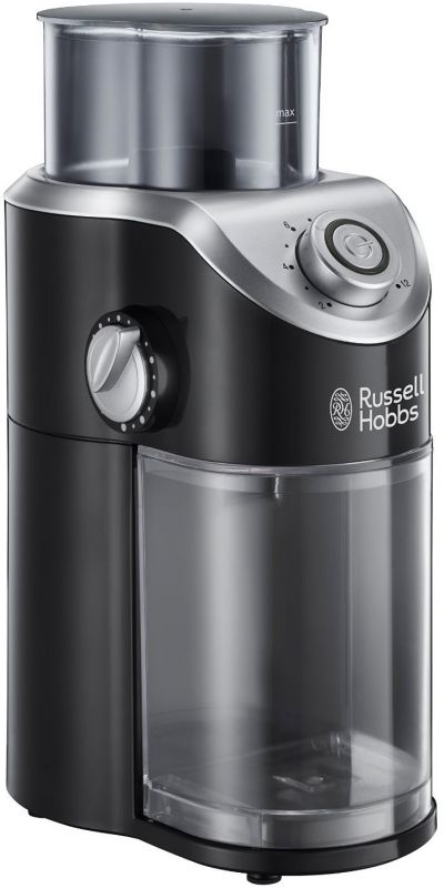Кавомолка Russell Hobbs жорнова Classic, 140Вт, об'єм зерен-100г, регул.ступеню помолу, пластик, чорний