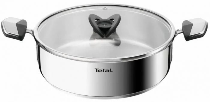 Сотейник Tefal Emotion+, з кришкою, 24см, нержавіюча сталь, бакеліт