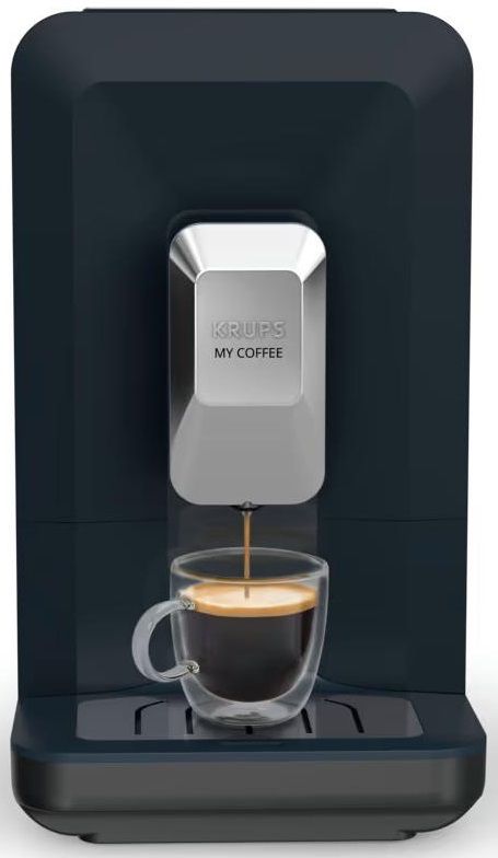 Кавомашина Krups My Coffee 1.5л, зерно, ОLED дисплей, авторецептів - 3, метал, чорний