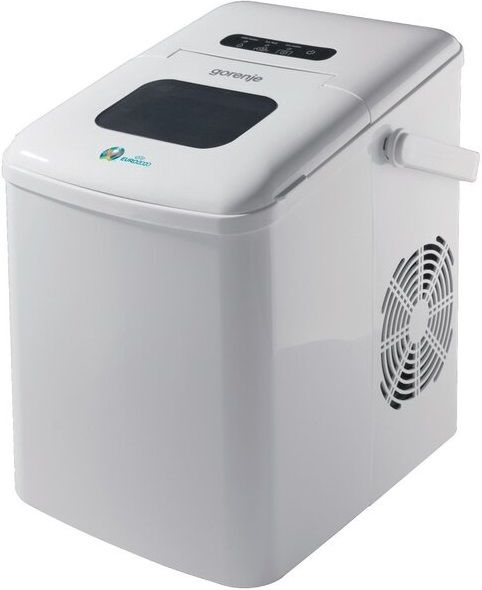 Льодогенератор побутовий Gorenje, 12кг/добу, 1.8л, дисплей, білий