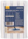 Змінна насадка до швабри ARDESTO Abrasive 41см, мікрофібра, смужки, білий, синій