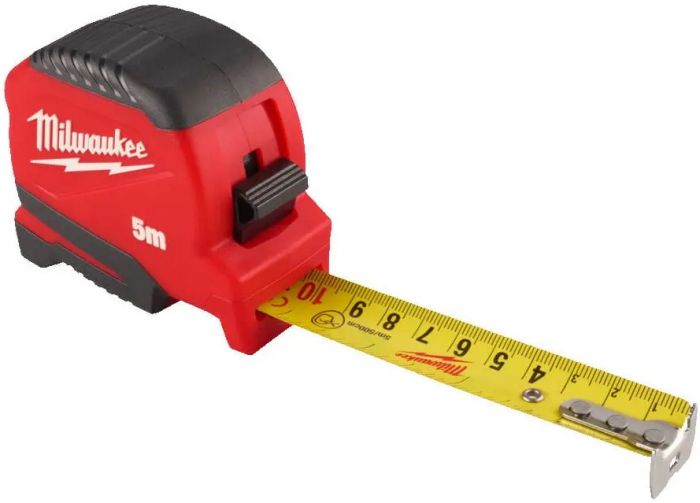 Рулетка Milwaukee Pro Compact, 5мх19мм з фіксатором змотування, АБС-пластик