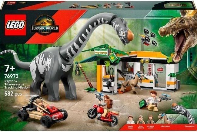 Конструктор LEGO Jurassic World Місія з відстеження раптора і титанозавра