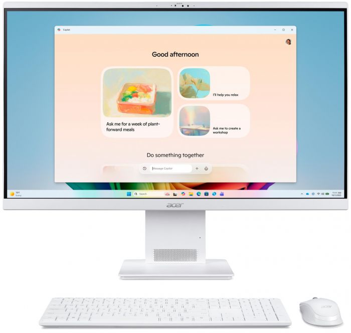 Комп'ютер персональний моноблок Acer Aspire S27B-UGMTL-U 27" FHD, Intel U5-115U, 16GB, F1TB, UMA, WiFi, кл+м, Lin, білий